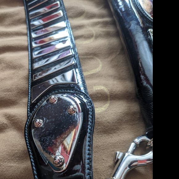 Gucci 2007 Romy Black Patent and Chrome Medium Handbag - Picture 9 of 16